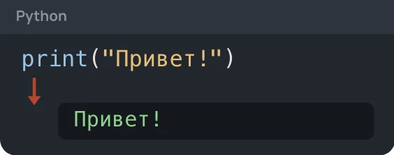 Строка кода print(